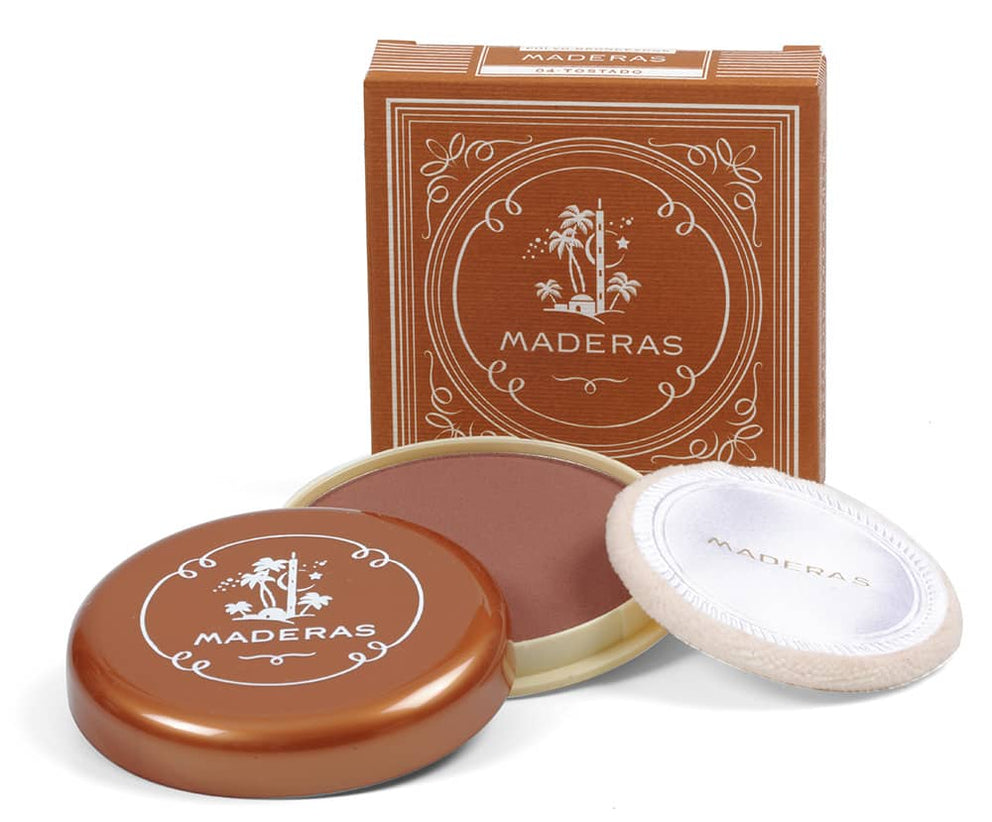 Maderas Make-up-Pulver – Mittelhoher Hautton, 15 G, Mit Quaste, Für Natürlichen Look